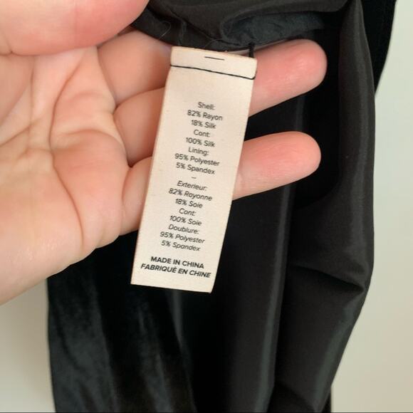 Cinq a Sept Ryder Velvet Mini Dress 0 Black NEW - Picture 5 of 5